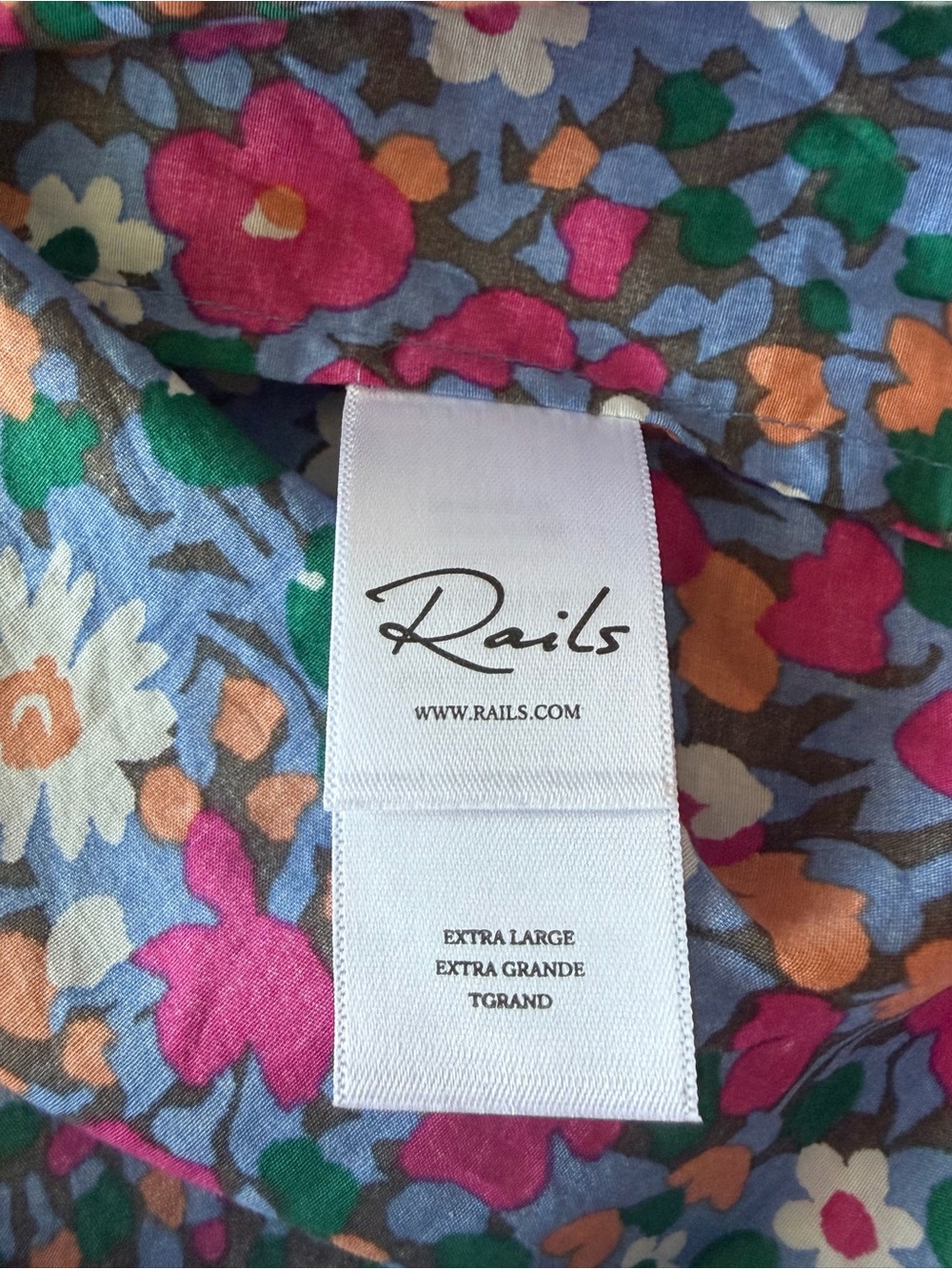 Rails Indi Leilani Floral Top XL NWT Cotton Blouse - Picture 8 of 14